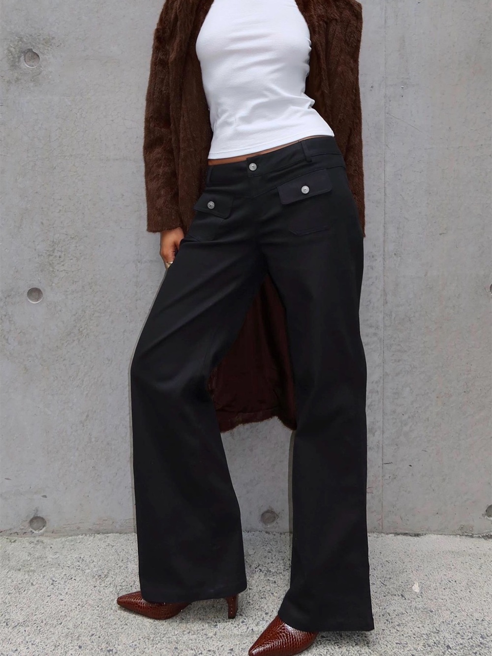NWT: Princess Polly Benicale Low Rise Black Cargo Pants